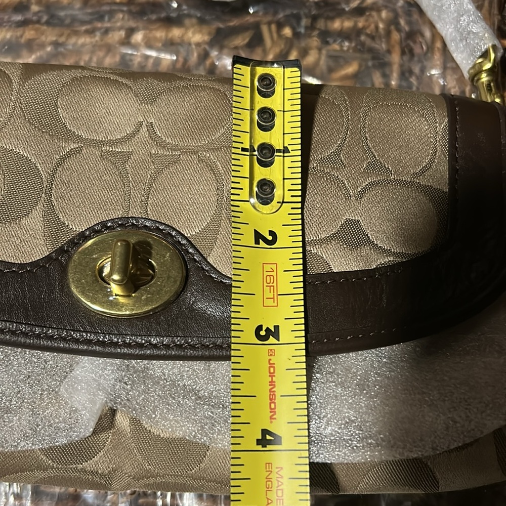 Coach Brown and Tan Monogram Large Wristlet BNWT - Picture 8 of 9